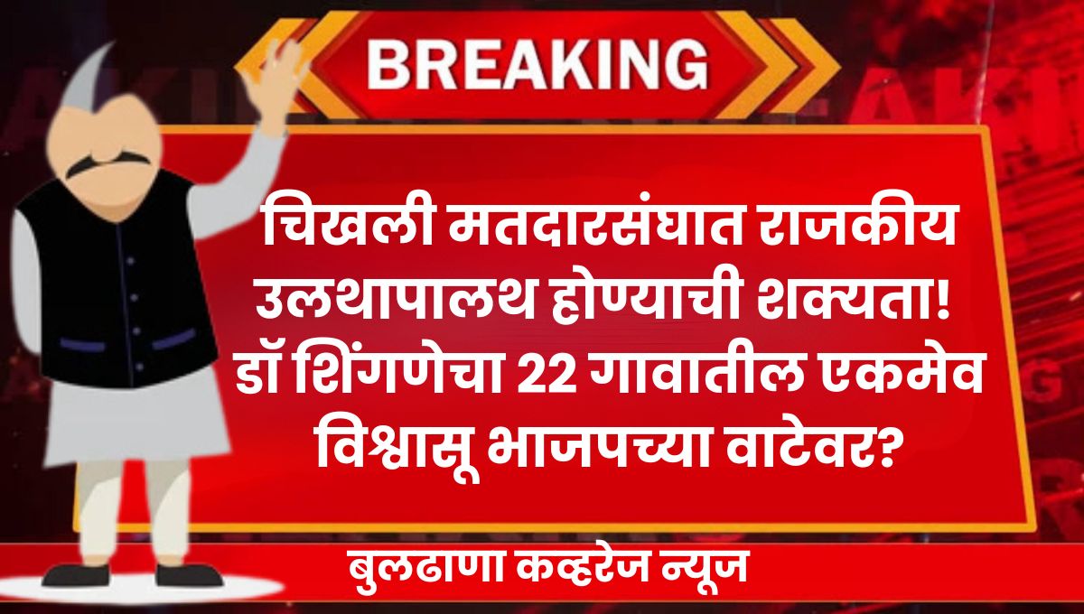 BREAKING: चिखली मतदारसंघात राजकीय उलथापालथ होण्याची शक्यता! डॉ शिंगणेचा 22 गावातील एकमेव विश्वासू भाजपच्या वाटेवर?
