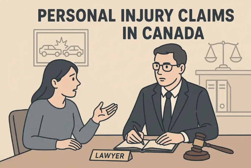 Person discussing personal injury claims in Canada with a legal expert